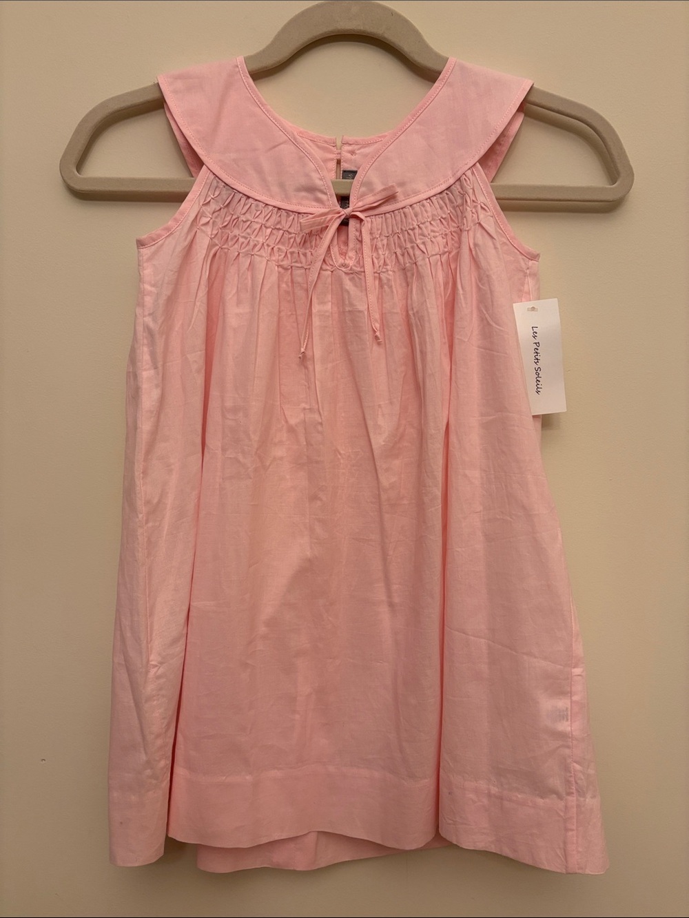 Les Petits Soleils Pink Sleeveless Smocked Yoke Dress Size 2T NWT